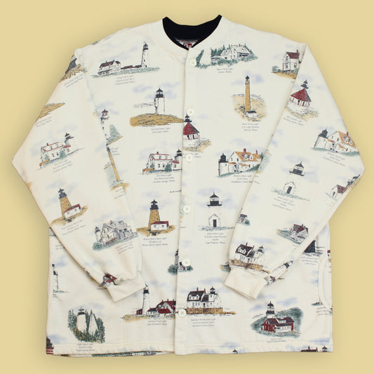 Art Unlimited Lighthouse Print Cardigan Sweatshirt