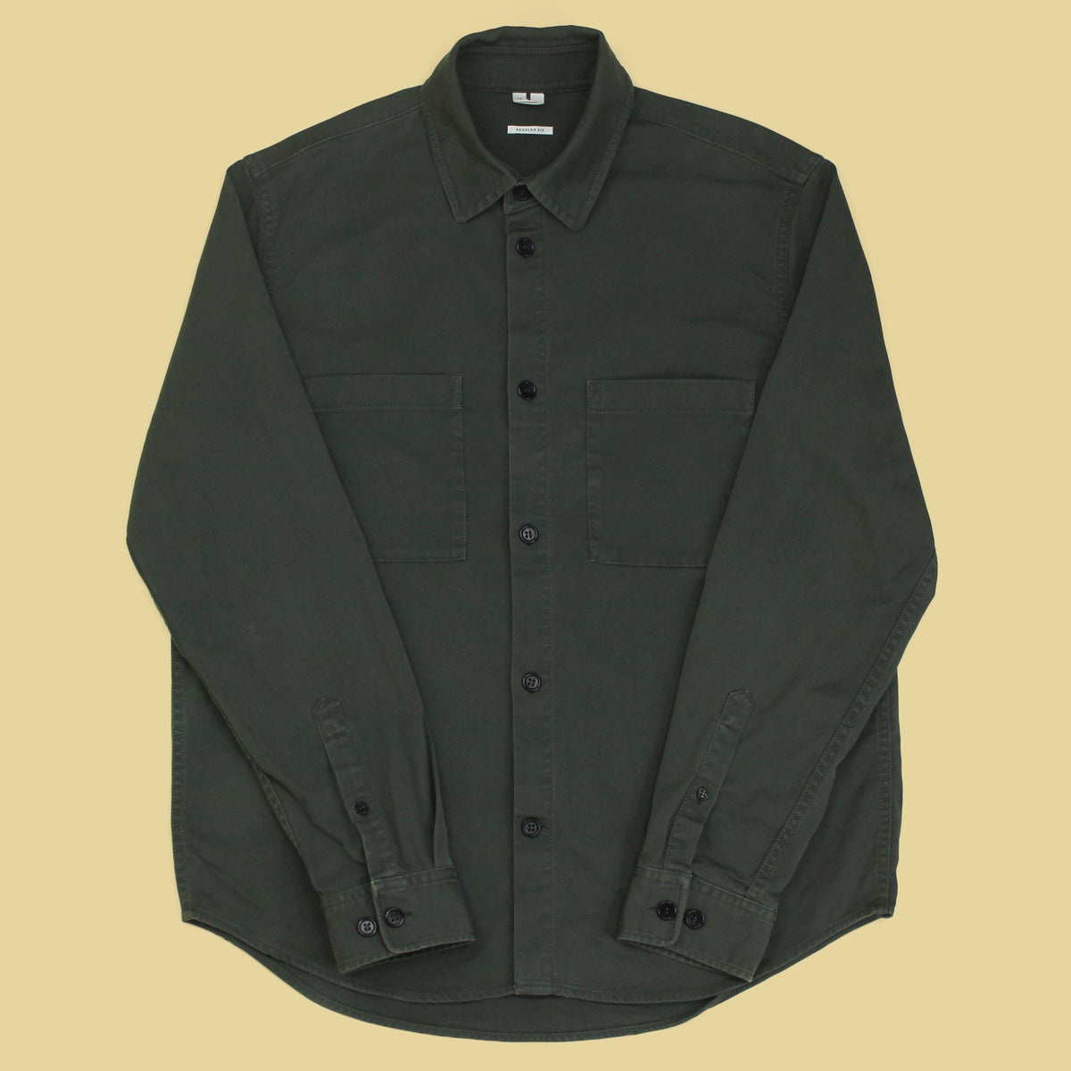 Arket Cotton Blend Twill Button-Up Shirt