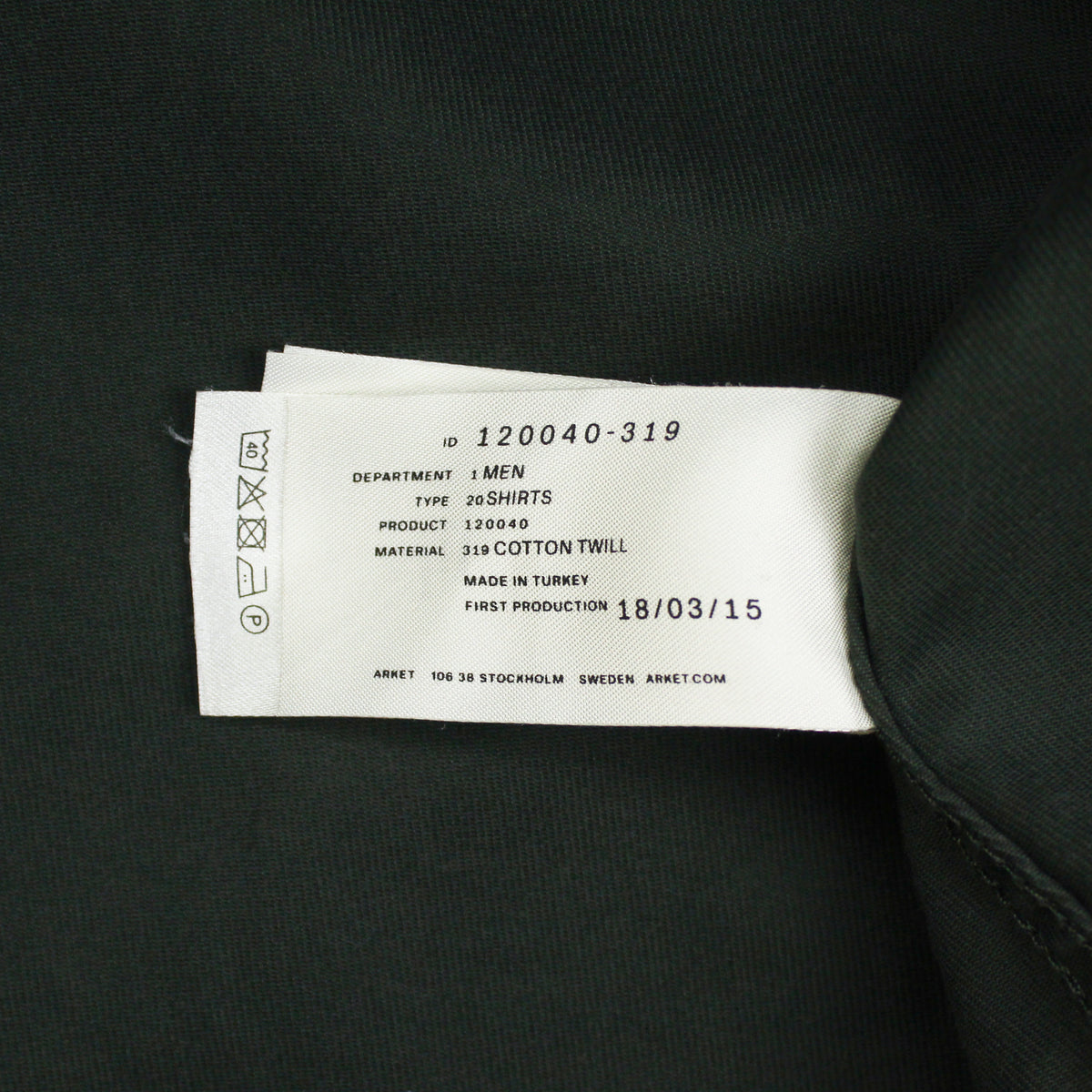 Arket Cotton Blend Twill Button-Up Shirt