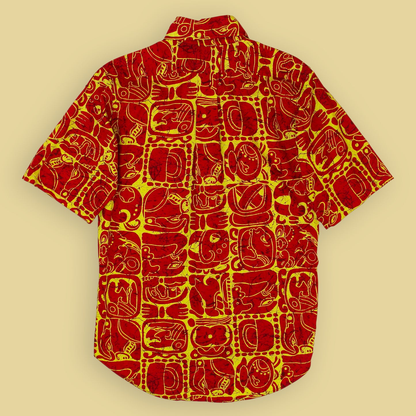 Nelson Paige Tiki Print Short Sleeve Button Down Shirt