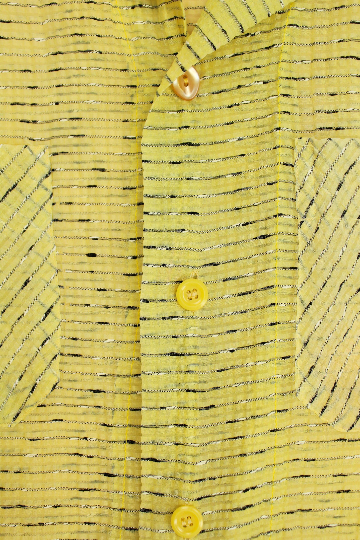 Swagger Club Sheer Nylon Seersucker Loop Collar Shirt