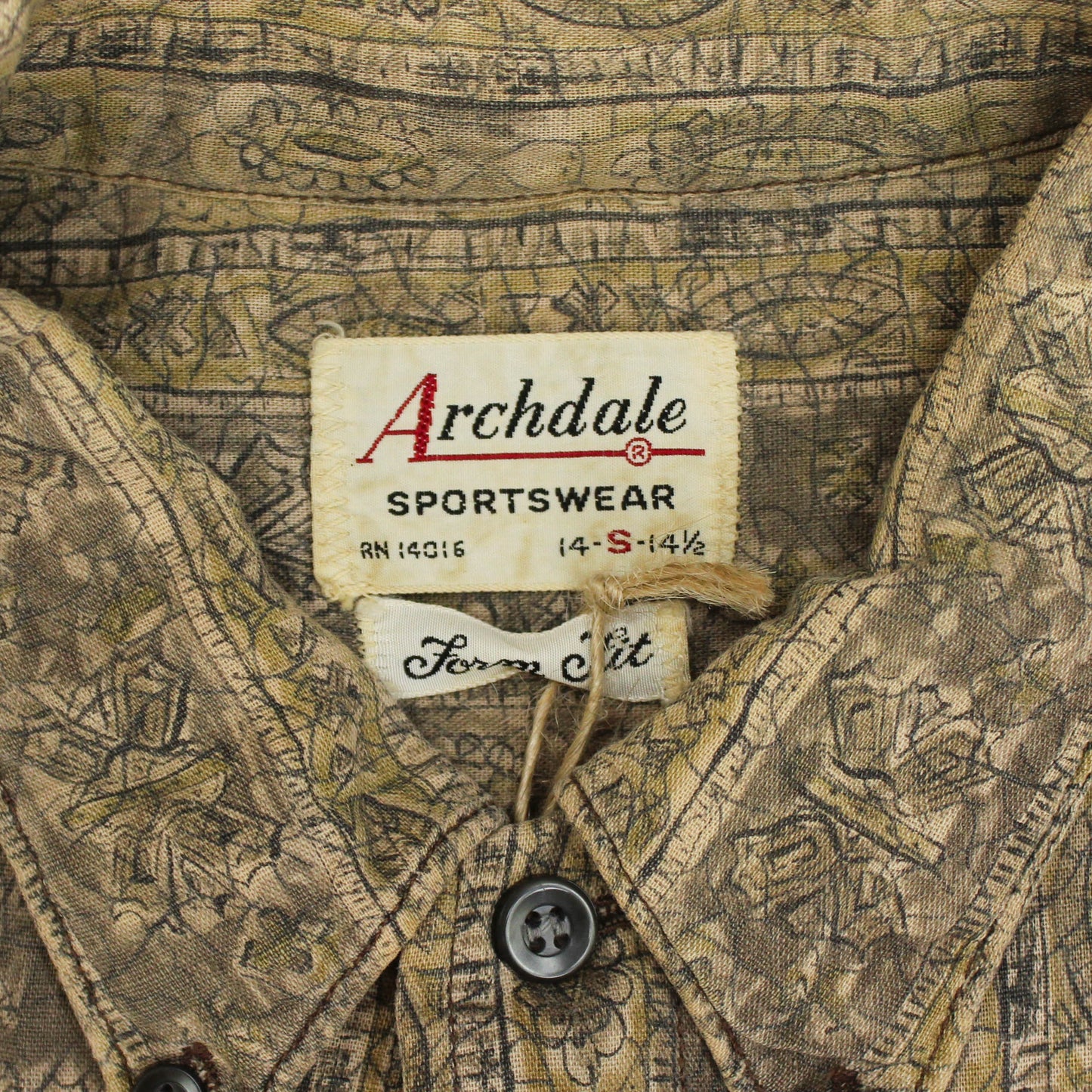 Archdale Paisley Scroll Print Cotton Popover Shirt