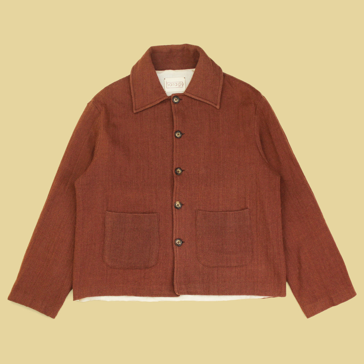 Harago Handwoven Wool Flannel Jacket