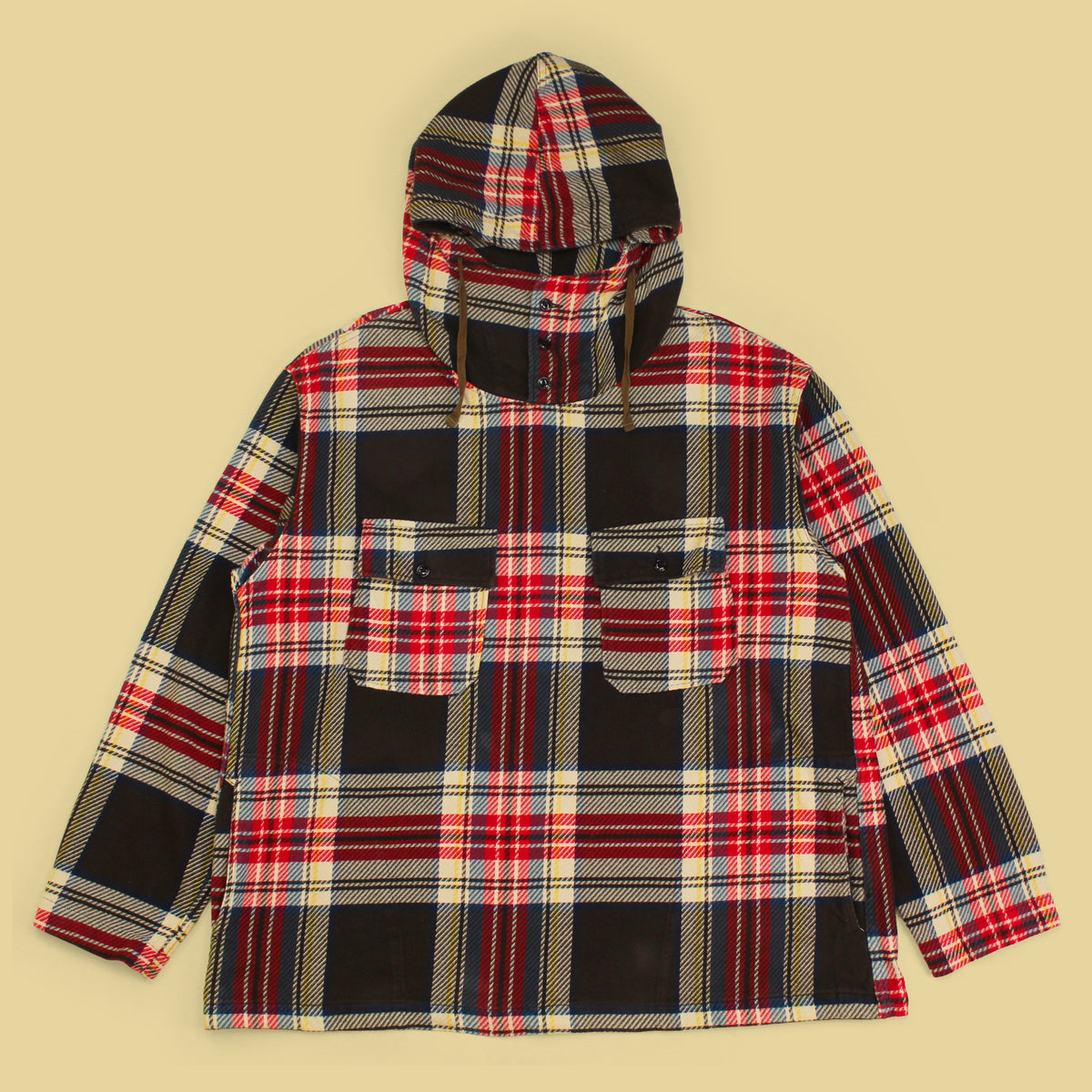 Engineered Garments Plaid Heavy Twill Flannel Cotton Cagoule Shirt Jacket