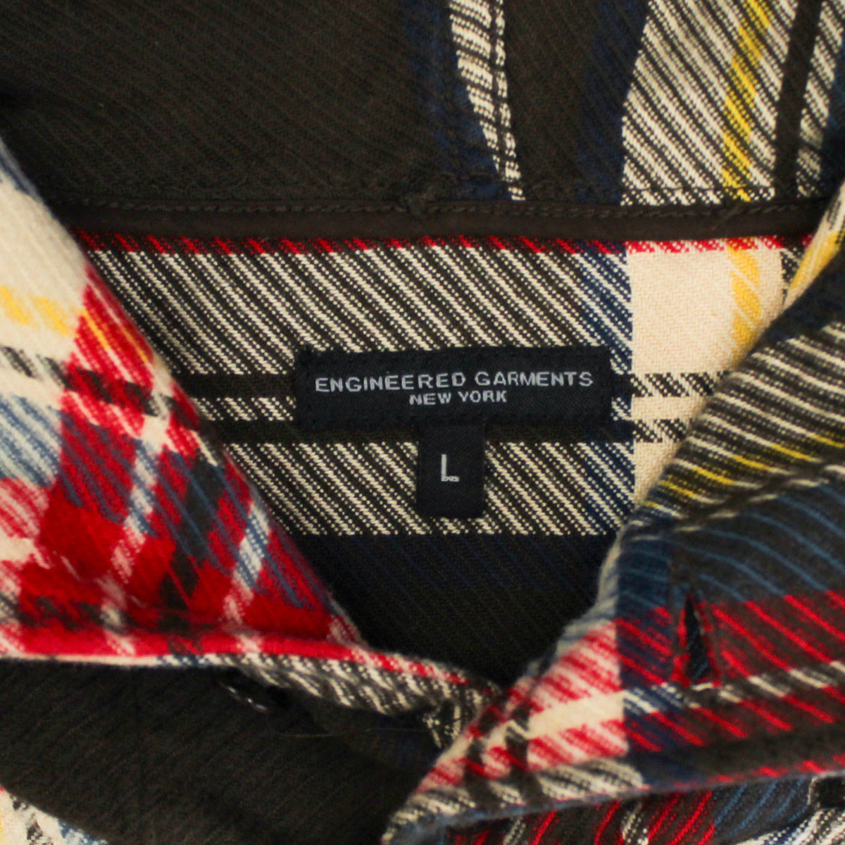Engineered Garments Plaid Heavy Twill Flannel Cotton Cagoule Shirt Jacket