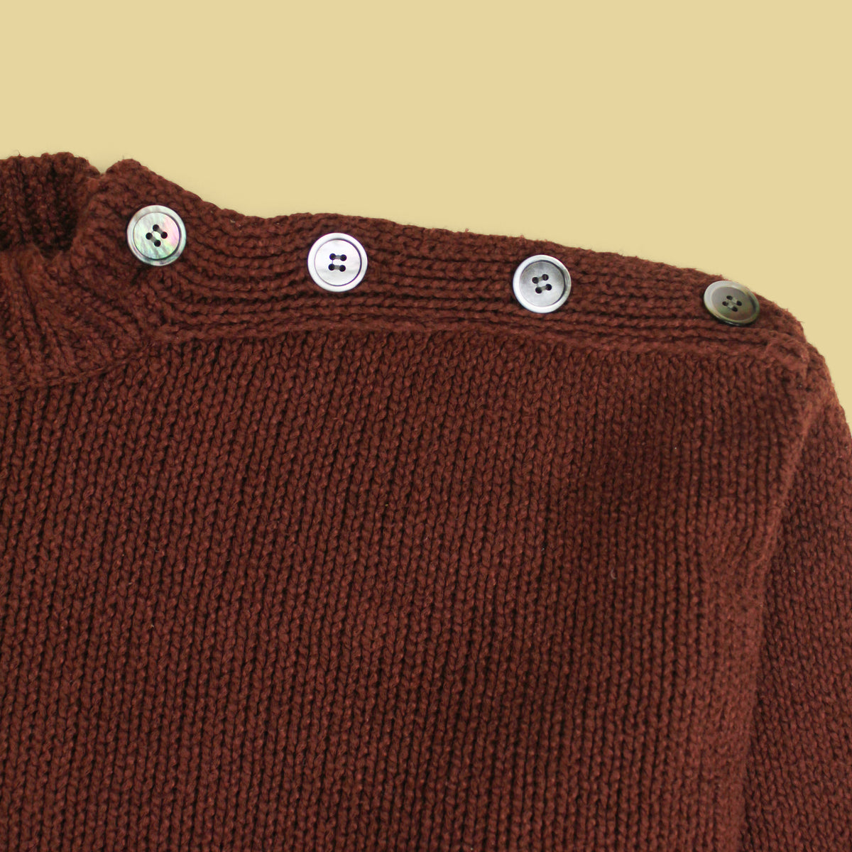 Camoshita Cotton Shoulder Button Sweater