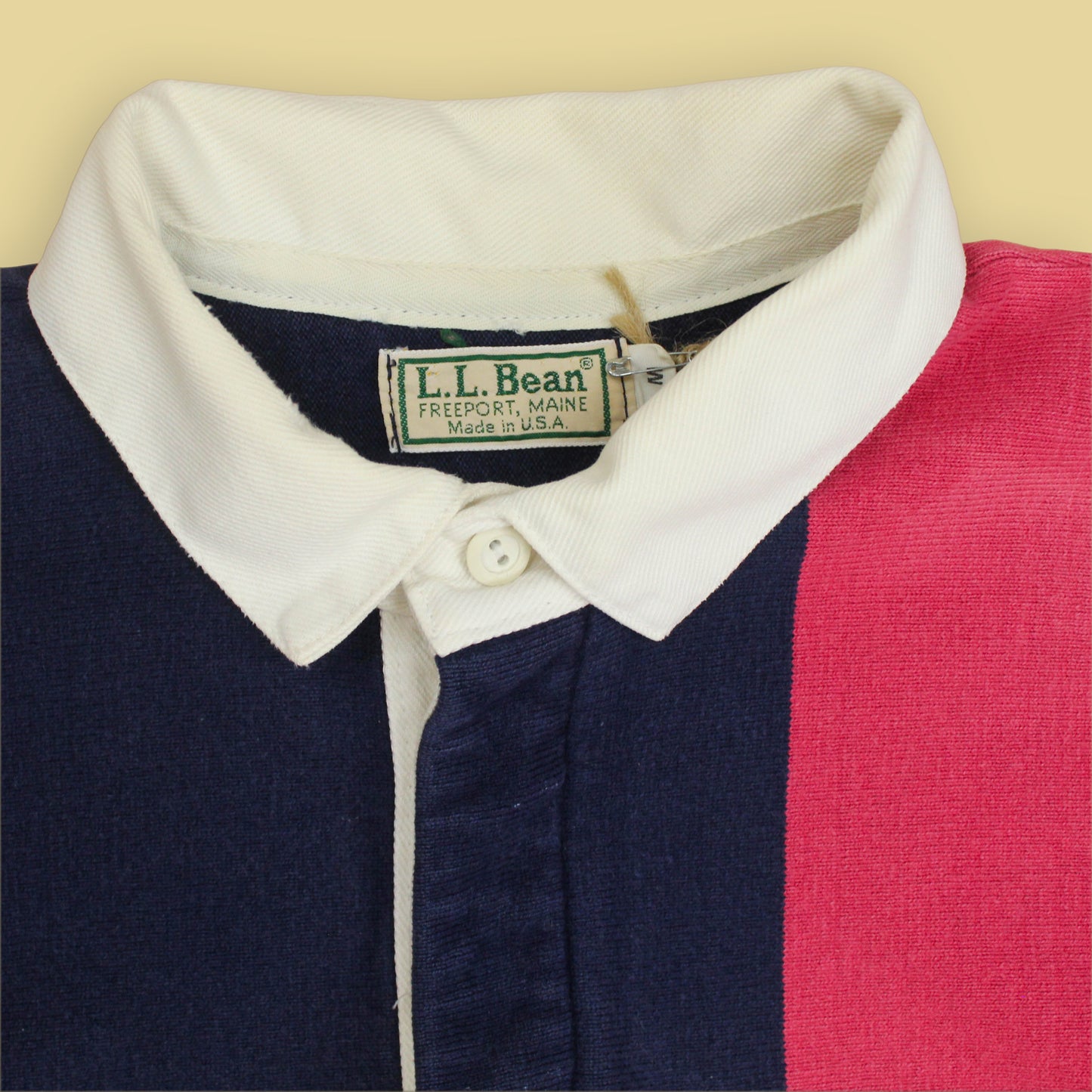 L.L. Bean Vertical Block Stripe Rugby Shirt