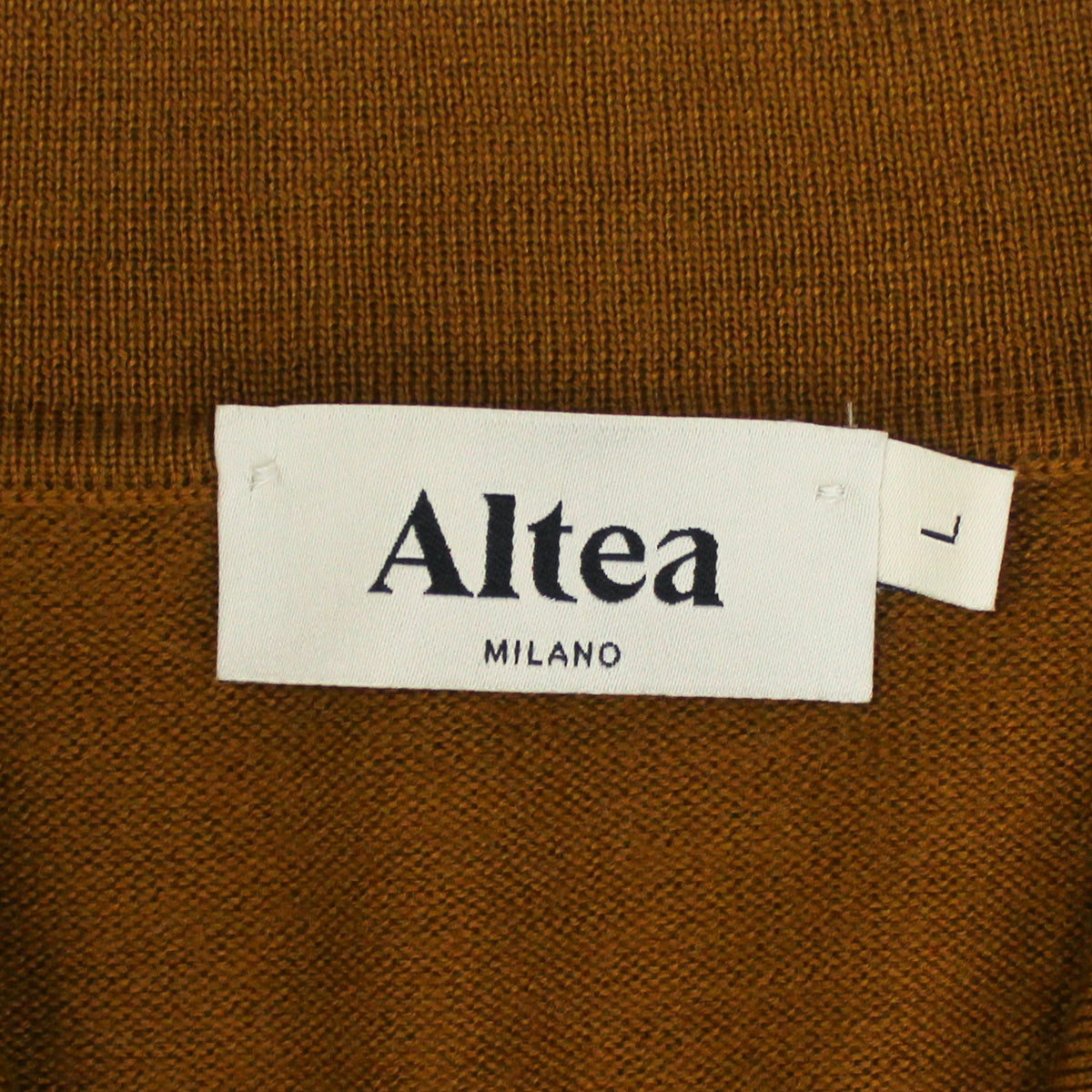 Altea Milano Wool Knit Collared Cardigan