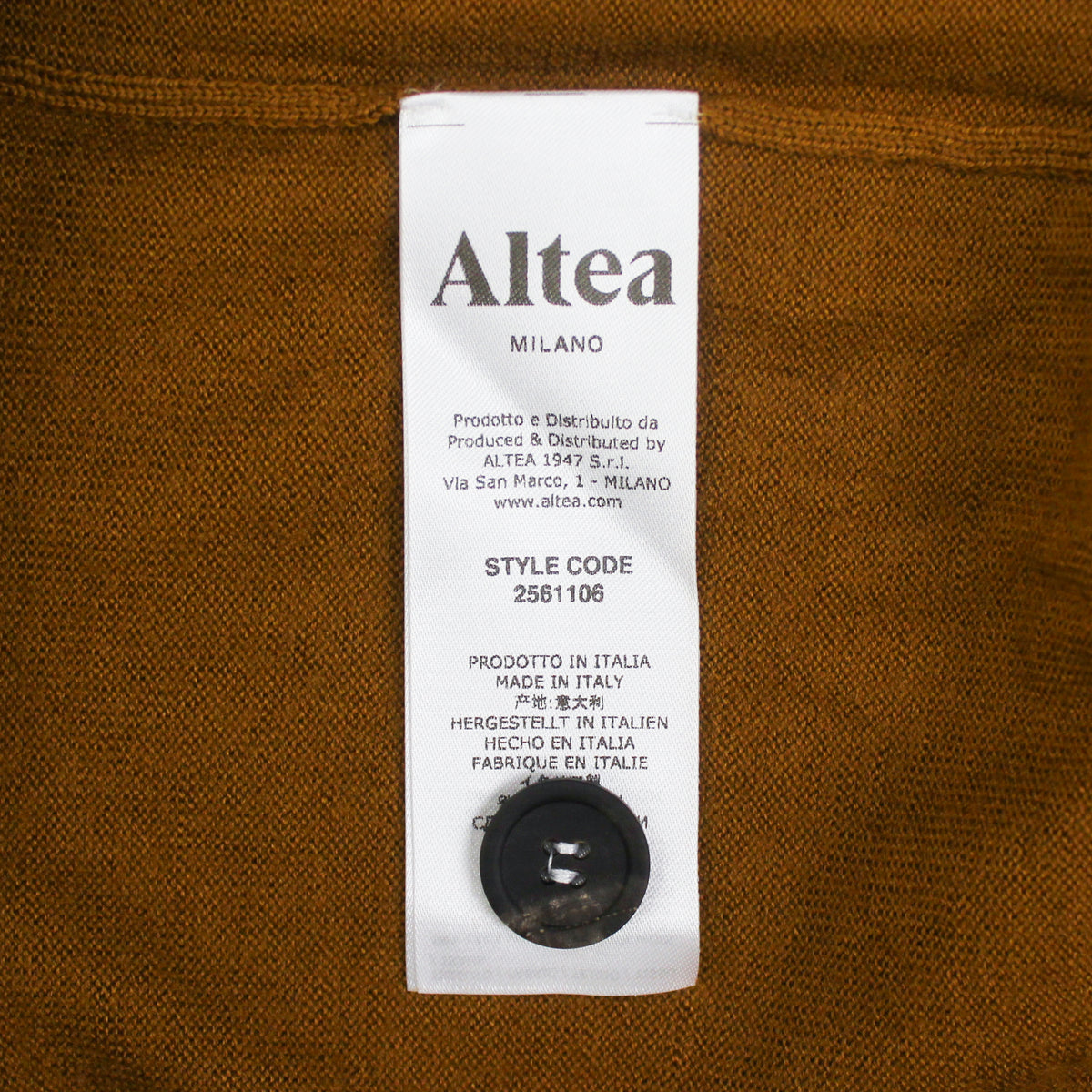 Altea Milano Wool Knit Collared Cardigan