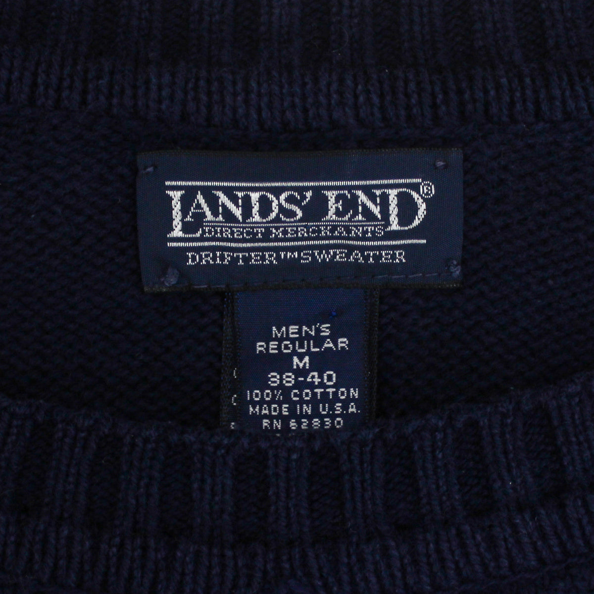 Vintage Lands' End Cotton Crewneck Drifter Sweater