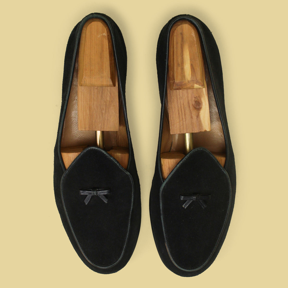Belgian Shoes Black Suede Loafers 11