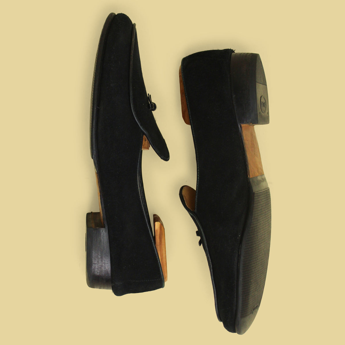 Belgian Shoes Black Suede Loafers 11