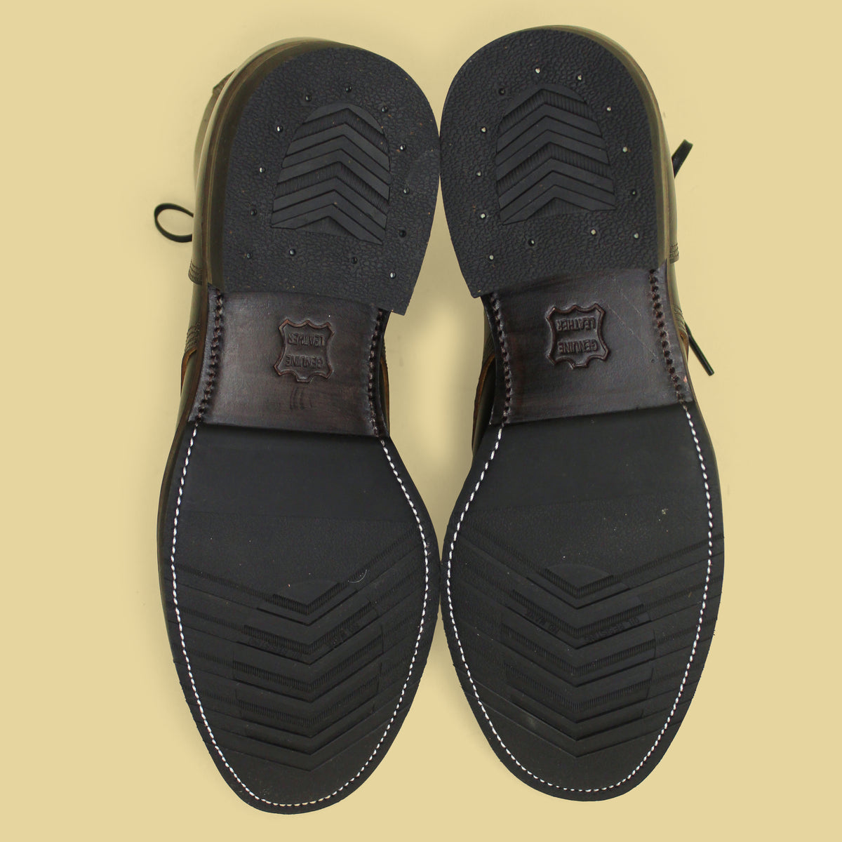 LuosJiet Black Waxed Leather Boondocker Boots 44.5