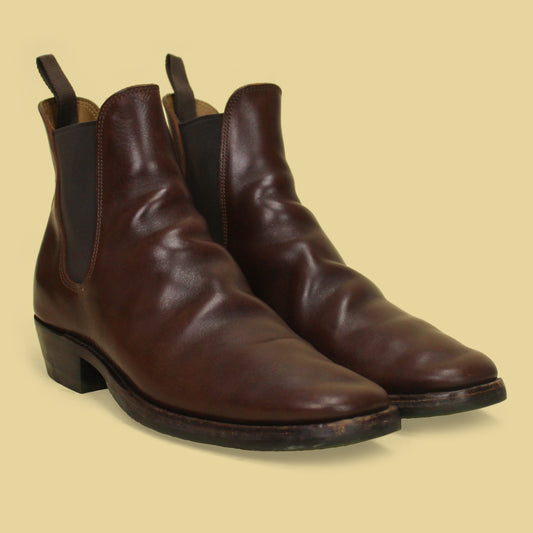XBXS Brown Nuti Ivo Calf Wholecut Chelsea Boots 44.5