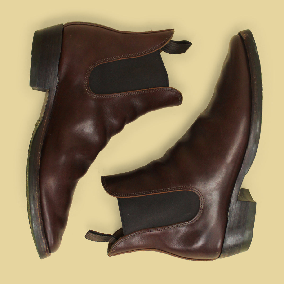 XBXS Brown Nuti Ivo Calf Wholecut Chelsea Boots 44.5