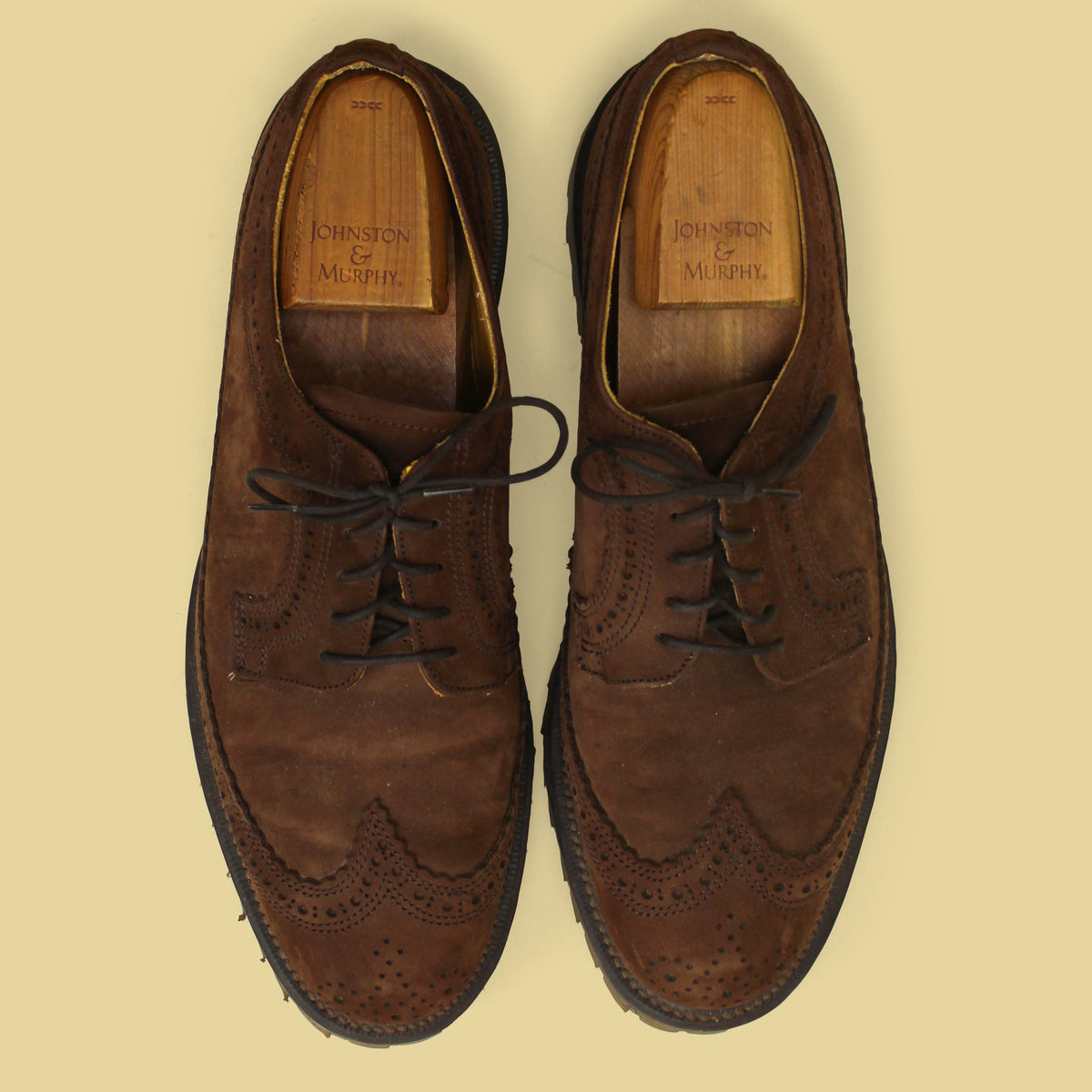 Barrie Ltd. Brown Nubuck Boston Longwing Bluchers 10