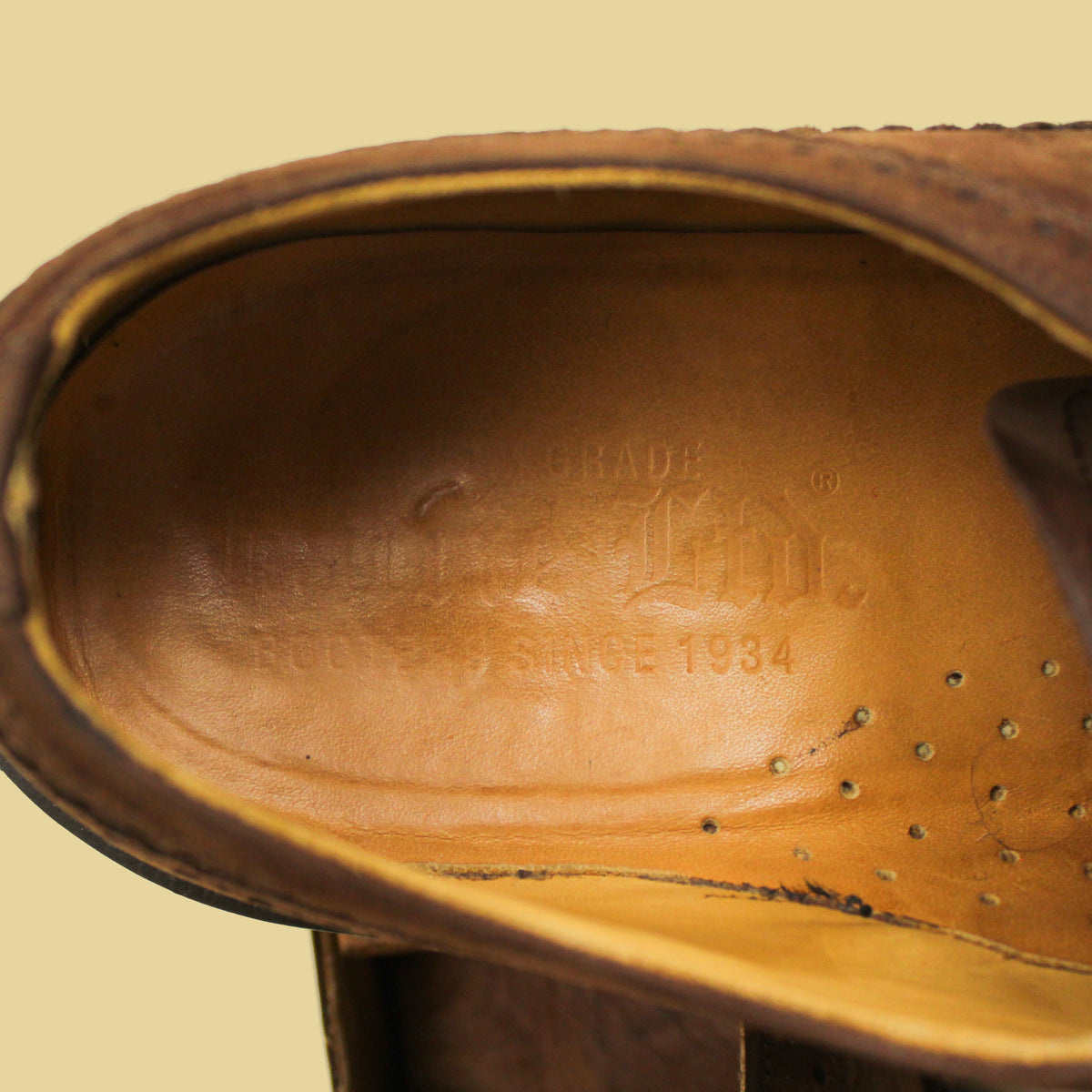 Barrie Ltd. Brown Nubuck Boston Longwing Bluchers 10