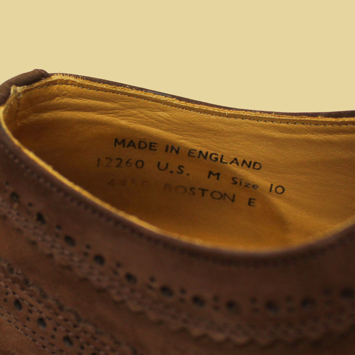 Barrie Ltd. Brown Nubuck Boston Longwing Bluchers 10