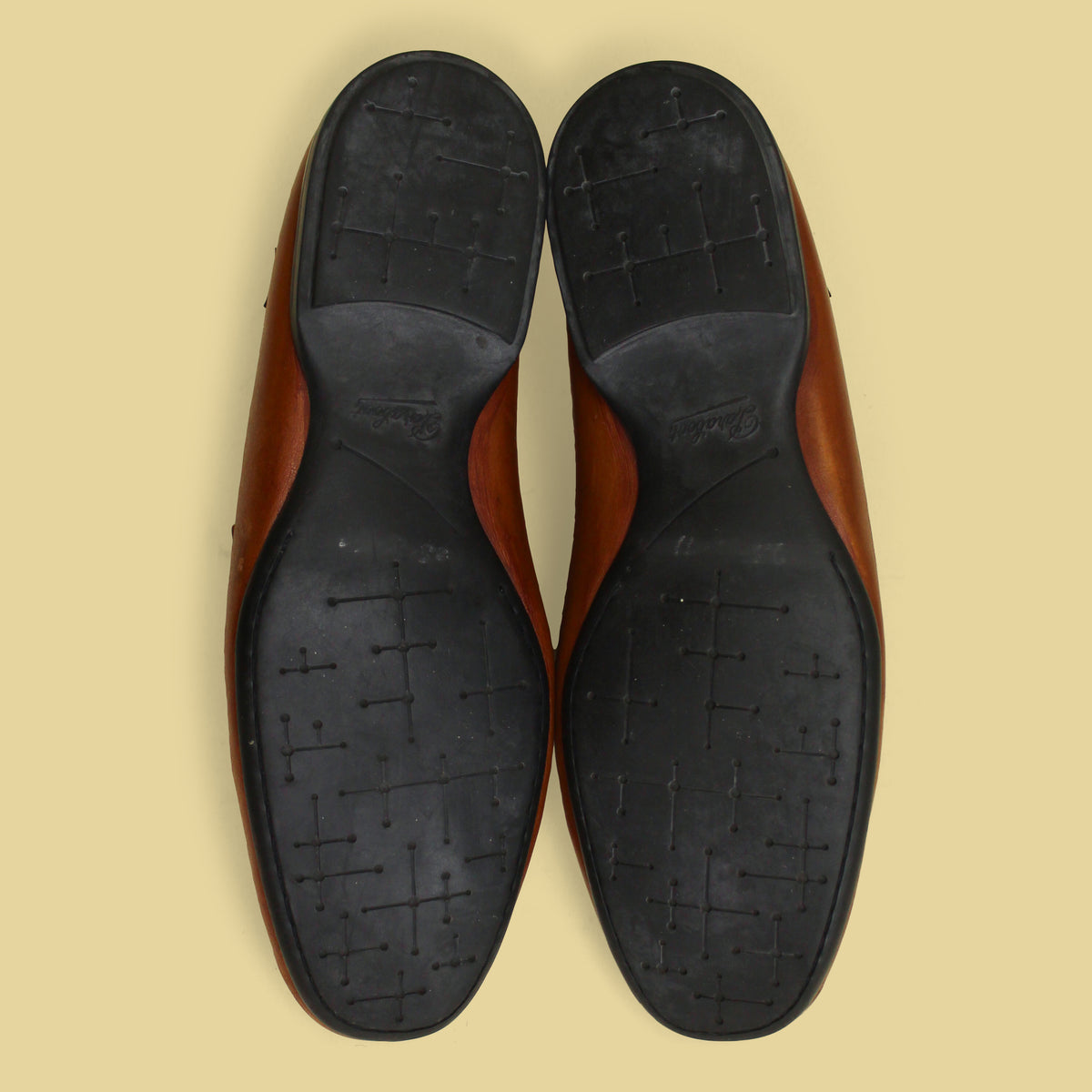 Paraboot Brown Leather Penny Loafer Driving Shoes 9