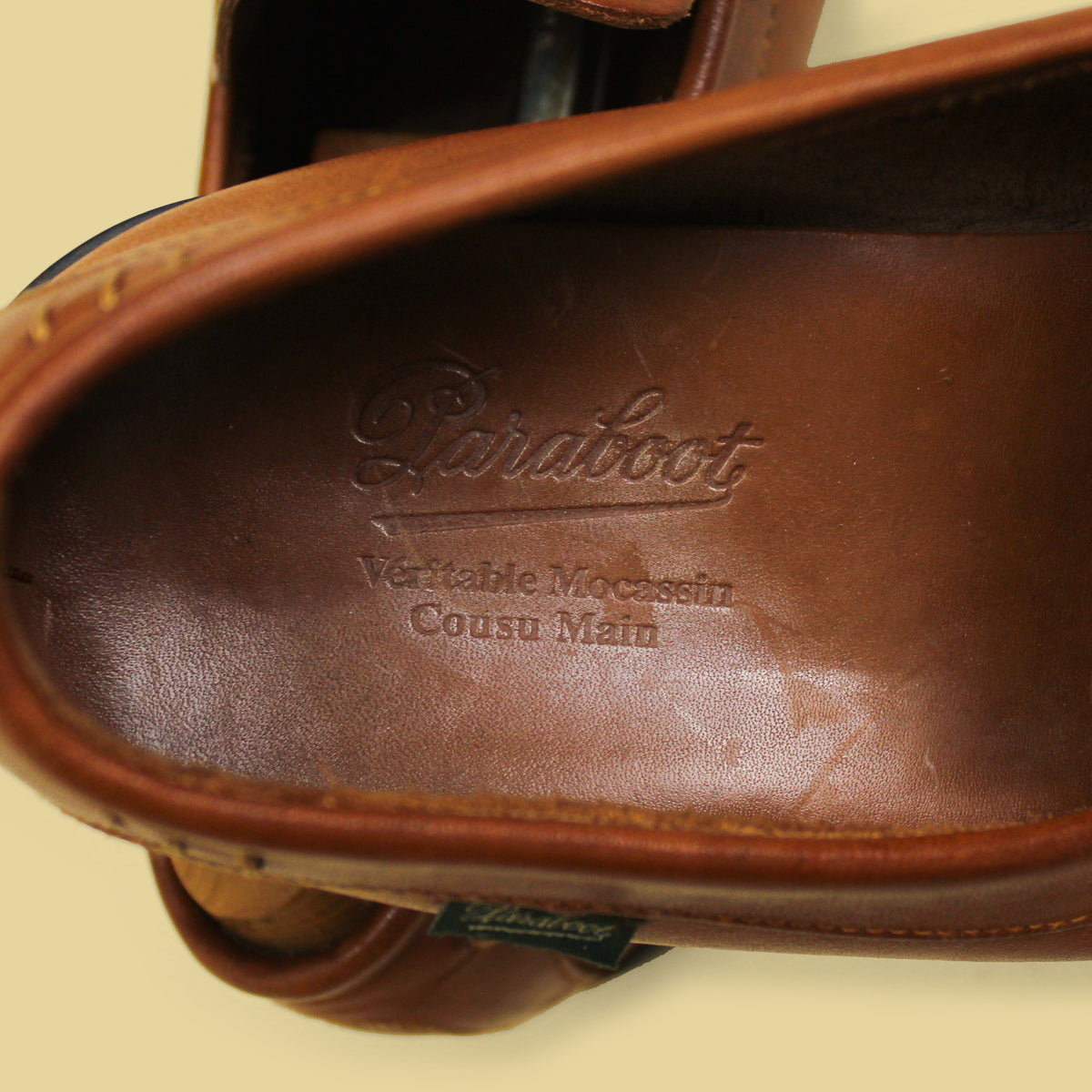 Paraboot Brown Leather Penny Loafer Driving Shoes 9