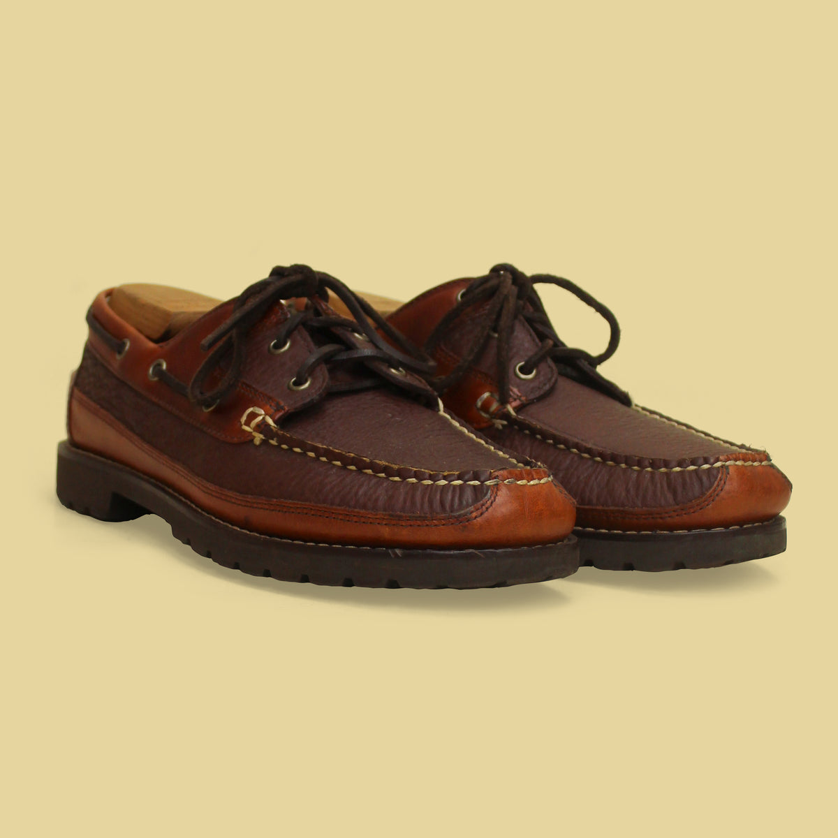 L.L. Bean Allagash Bison Handsewn 3-Eye Moccasins 9