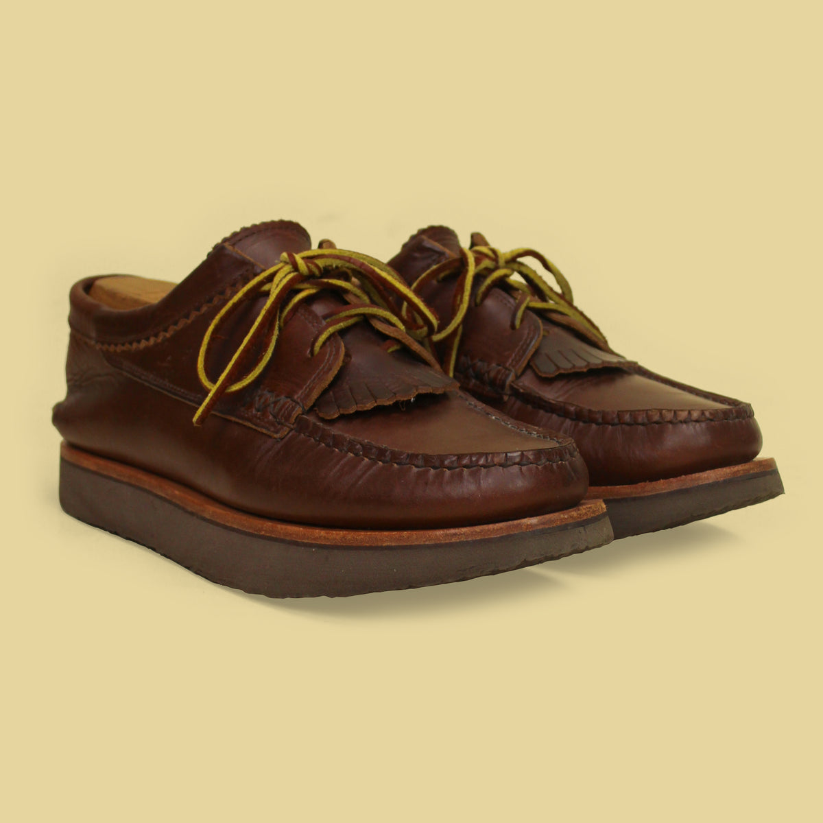 Yuketen Brown Chromexcel Leather Blucher Rocker with Kiltie 10