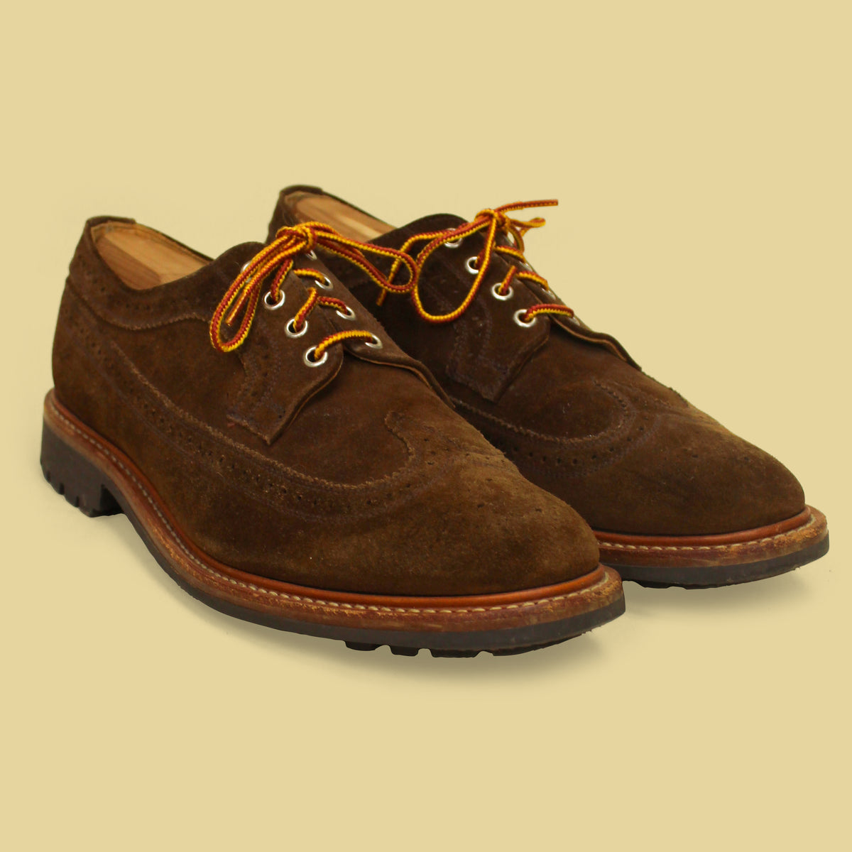 Mark McNairy Chocolate Suede Longwing Bluchers 11