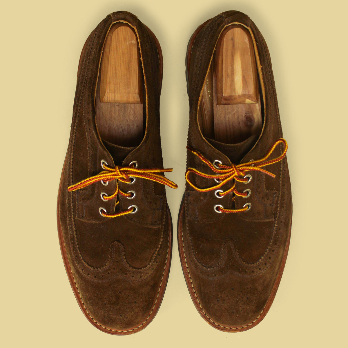 Mark McNairy Chocolate Suede Longwing Bluchers 11