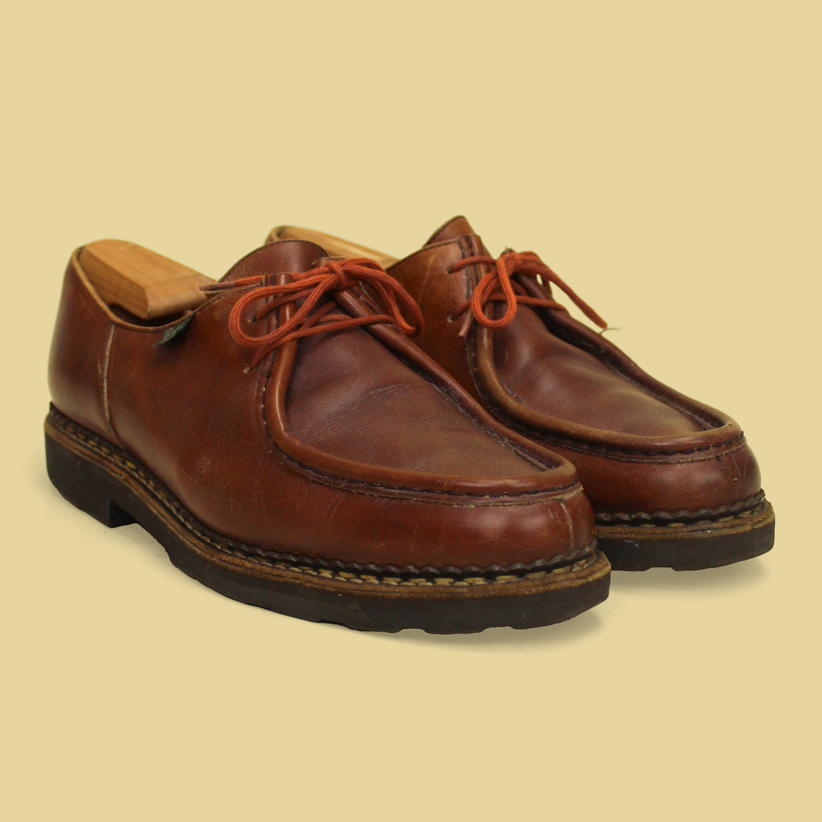 Paraboot Brown Leather Michael Tyrolean Shoes 44