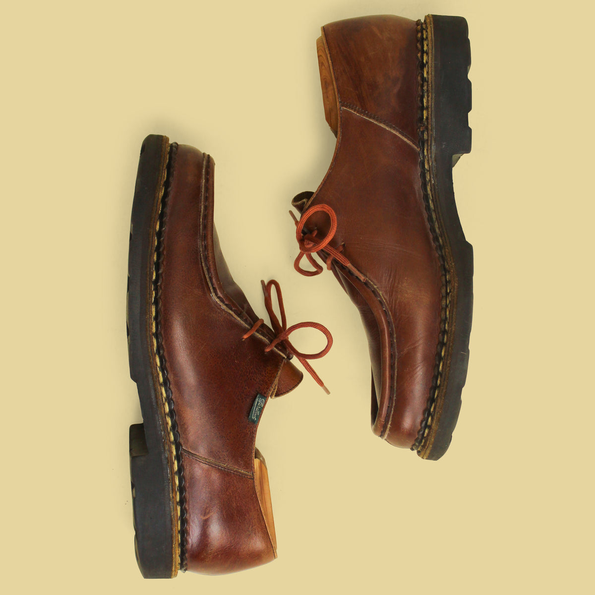 Paraboot Brown Leather Michael Tyrolean Shoes 44