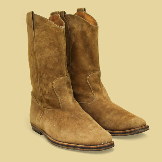 Maison Martin Margiela 22 Tan Suede Western Boots 44