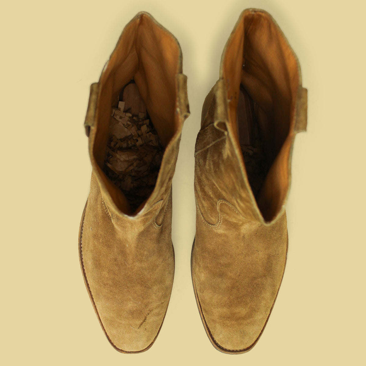 Maison Martin Margiela 22 Tan Suede Western Boots 44