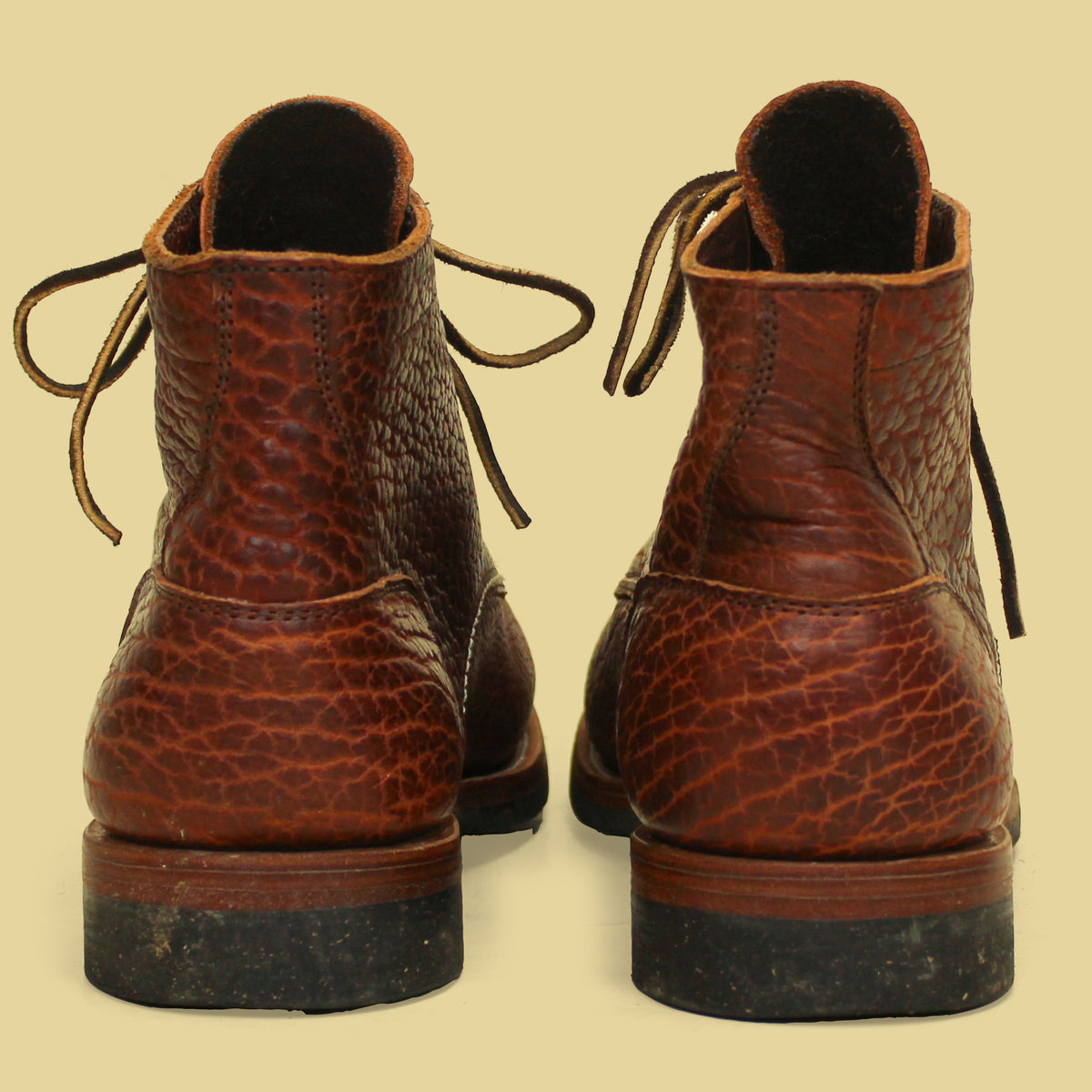Renav Goods Co. Law Tanning Bison Leather Service Boots 44