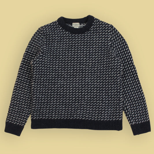 L.L. Bean Norwegian Birdseye Wool Crewneck Sweater