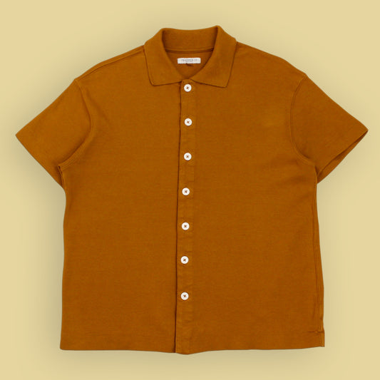 Lady White Co. Cotton Jersey Button Front Polo Shirt