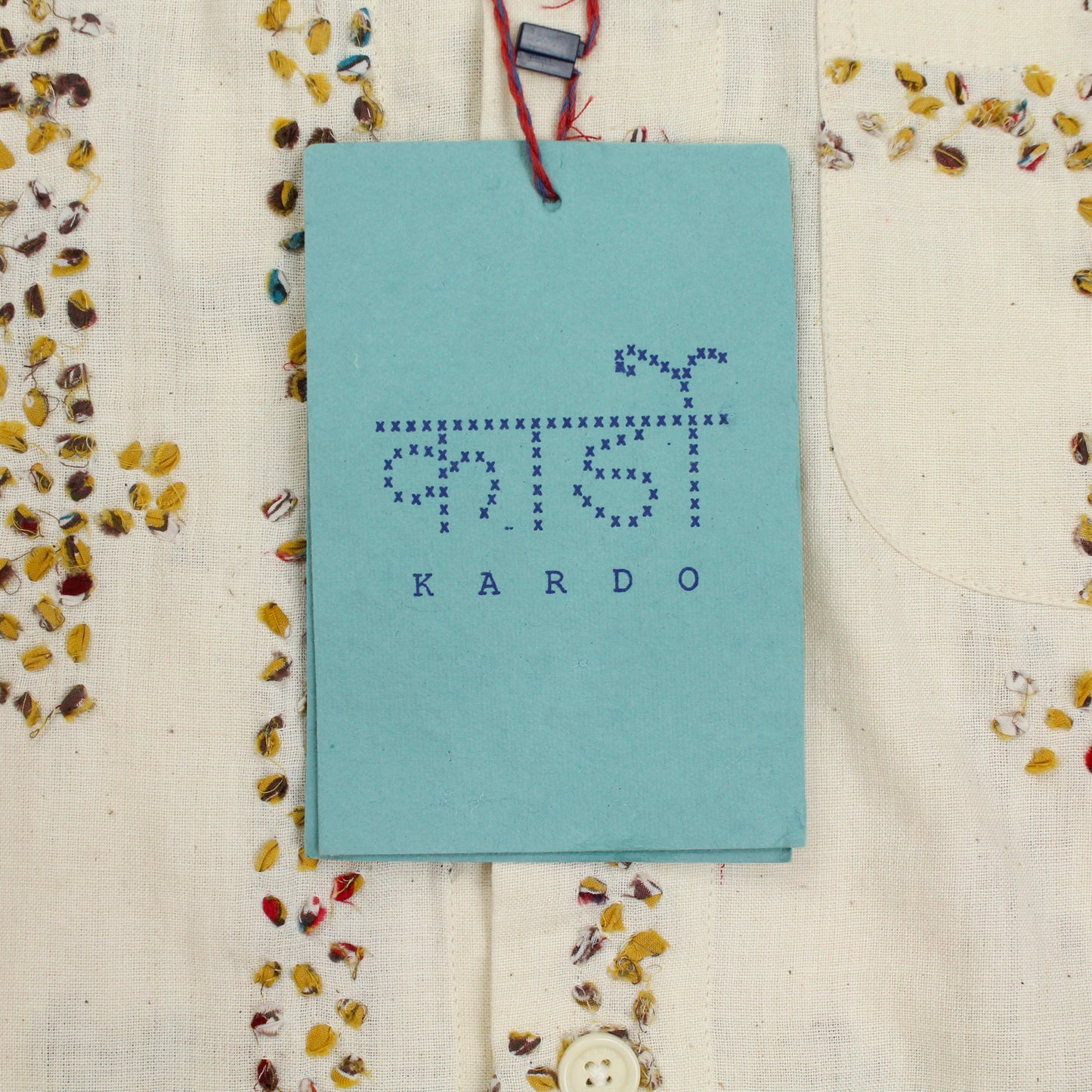 Kardo Paiwand Embroidered Khadi Cotton SS Ronen Shirt
