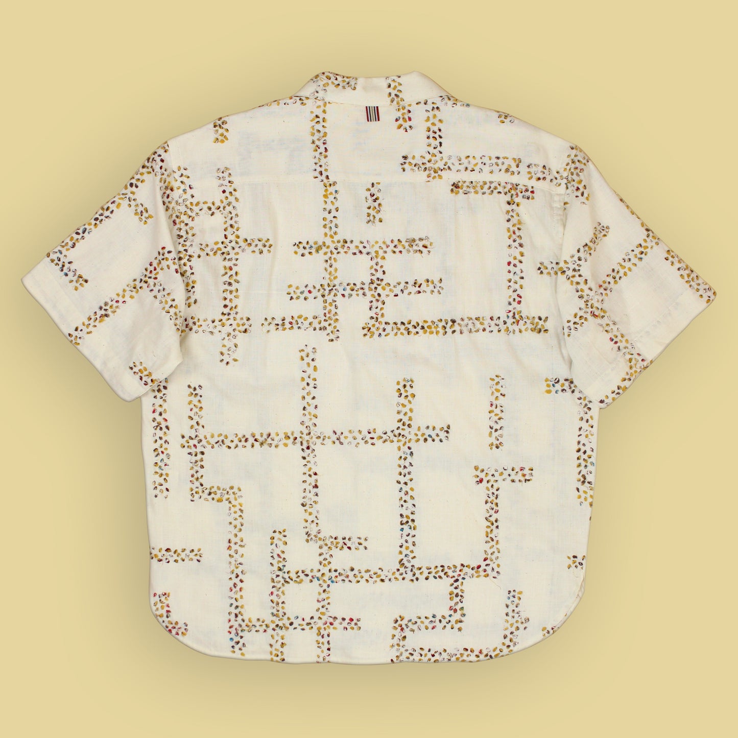 Kardo Paiwand Embroidered Khadi Cotton SS Ronen Shirt