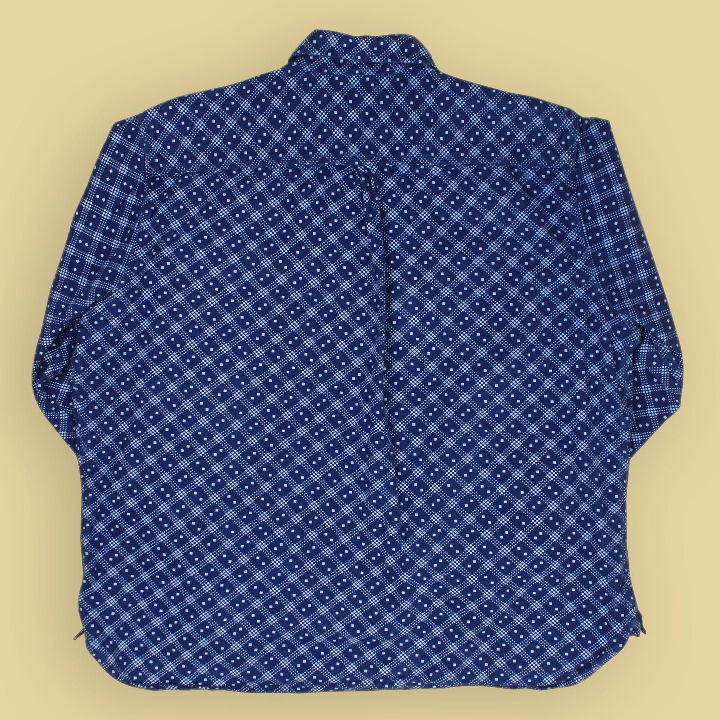 Wythe Indigo Discharge Print Cotton Flannel Work Shirt
