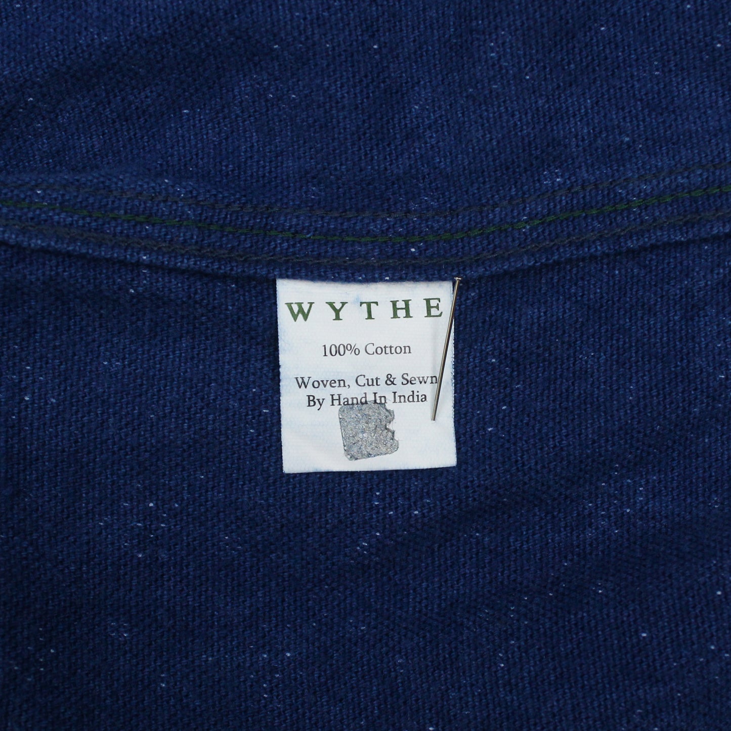 Wythe Indigo Discharge Print Cotton Flannel Work Shirt