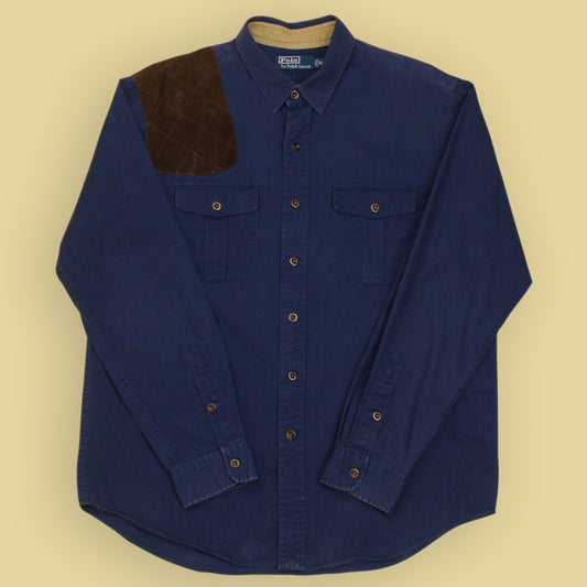Polo Ralph Lauren Suede Shooting Patch Cotton Button-Up Shirt