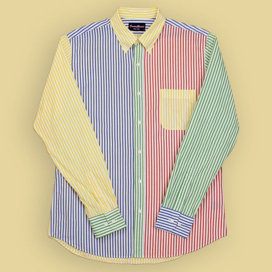 Rowing Blazers Mismatched Bengal Stripe Button-Down "Fun" Shirt