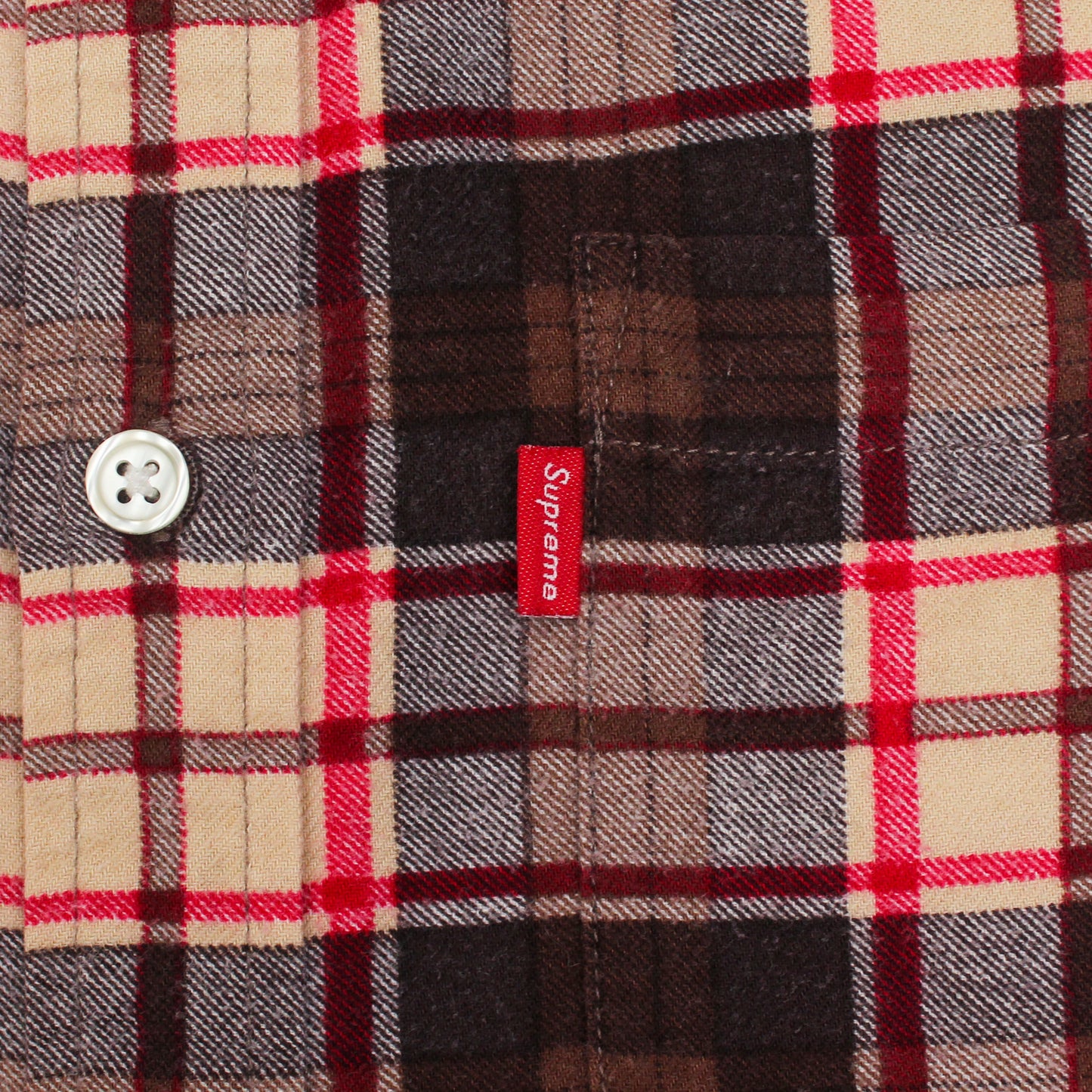 Supreme Printed Plaid Cotton Flannel Shirt