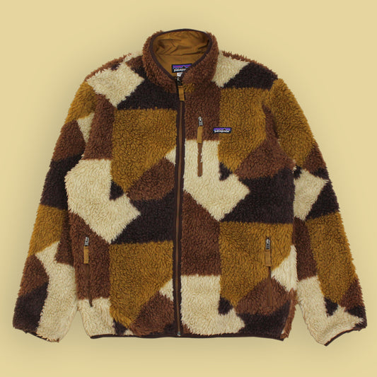 Patagonia Bear Block Retro Deep Pile Fleece Jacket