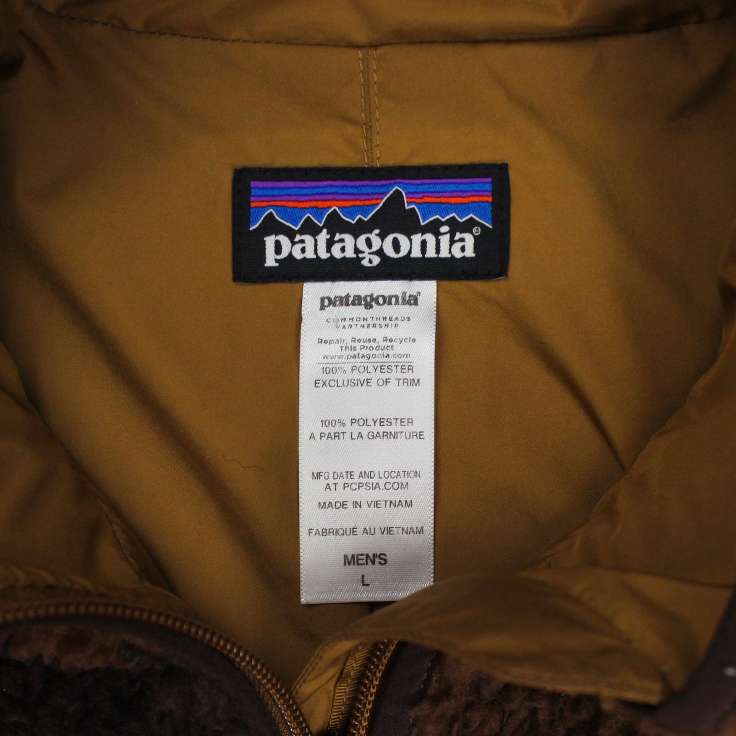 Patagonia Bear Block Retro Deep Pile Fleece Jacket