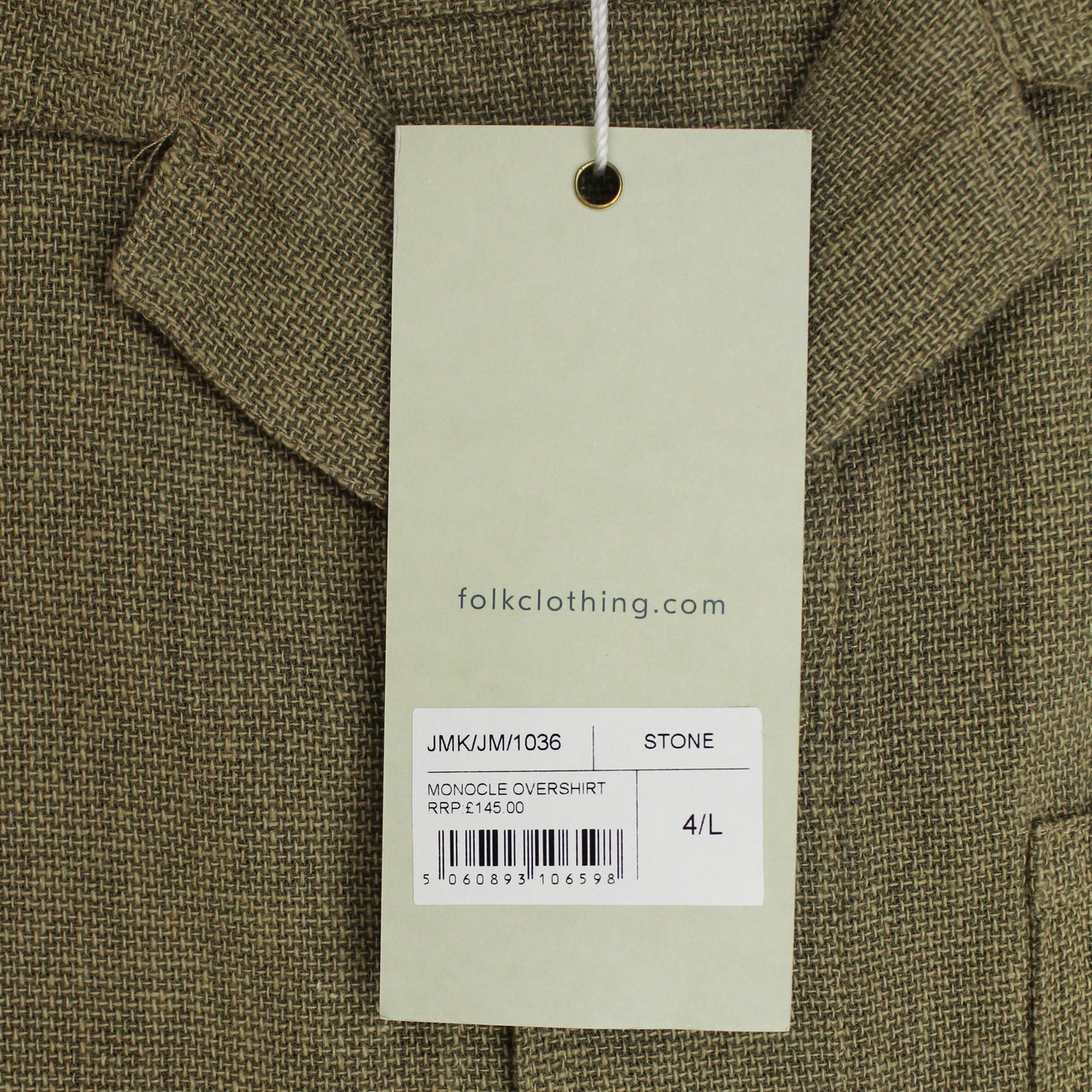 Folk Cotton Linen Monocle Overshirt Chore Jacket