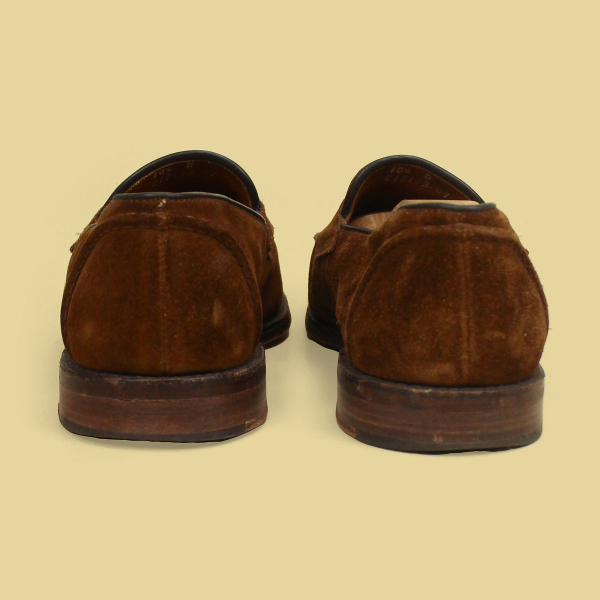 Ralph Lauren Purple Label Chocolate Suede Penny Loafers 10.5