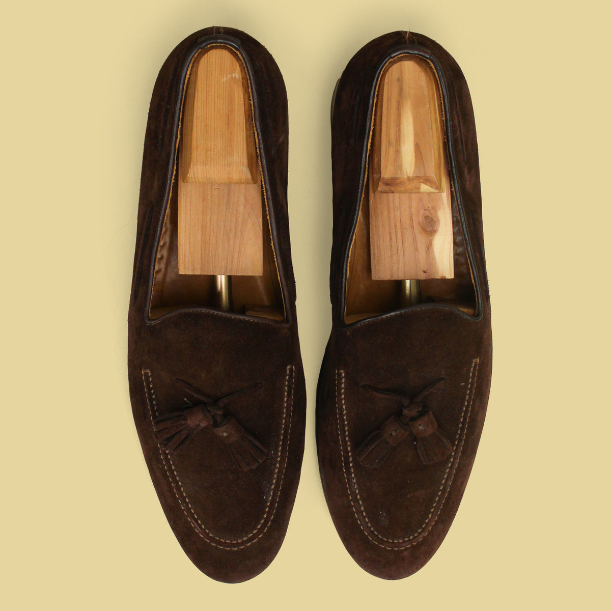 Ralph Lauren Purple Label Chocolate Suede Tassel Loafers 11