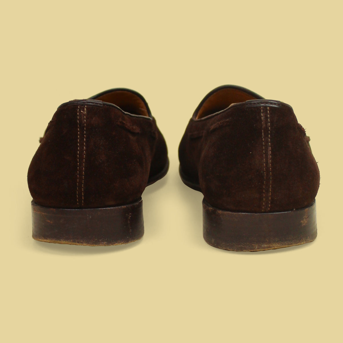 Ralph Lauren Purple Label Chocolate Suede Tassel Loafers 11