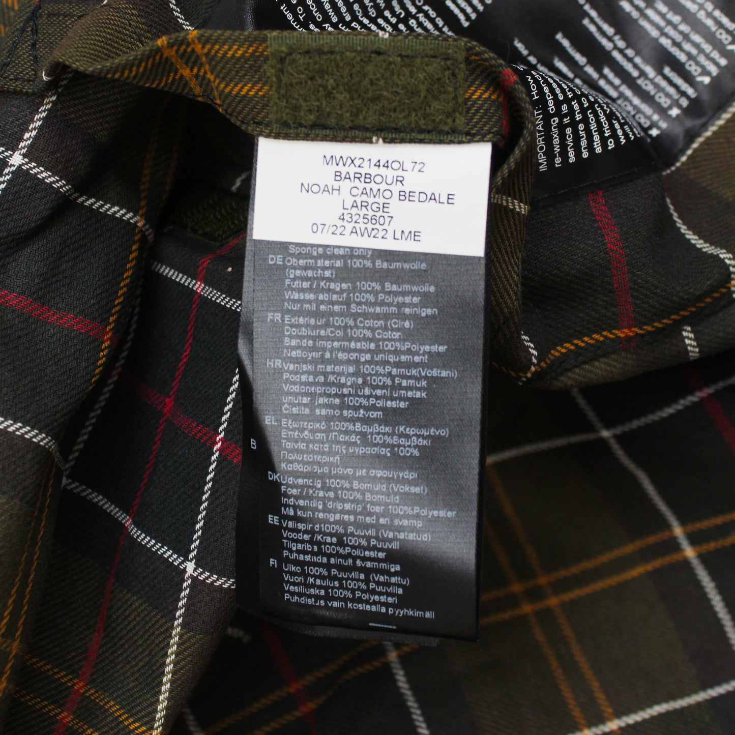 Barbour x Noah Camo Waxed Canvas Bedale Jacket with Faux Fur Liner Vest