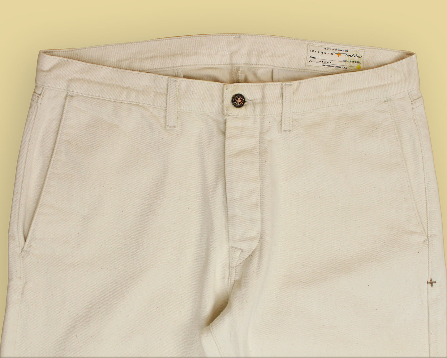 Imogene + Willie Ecru Selvedge Oscar Denim Trouser